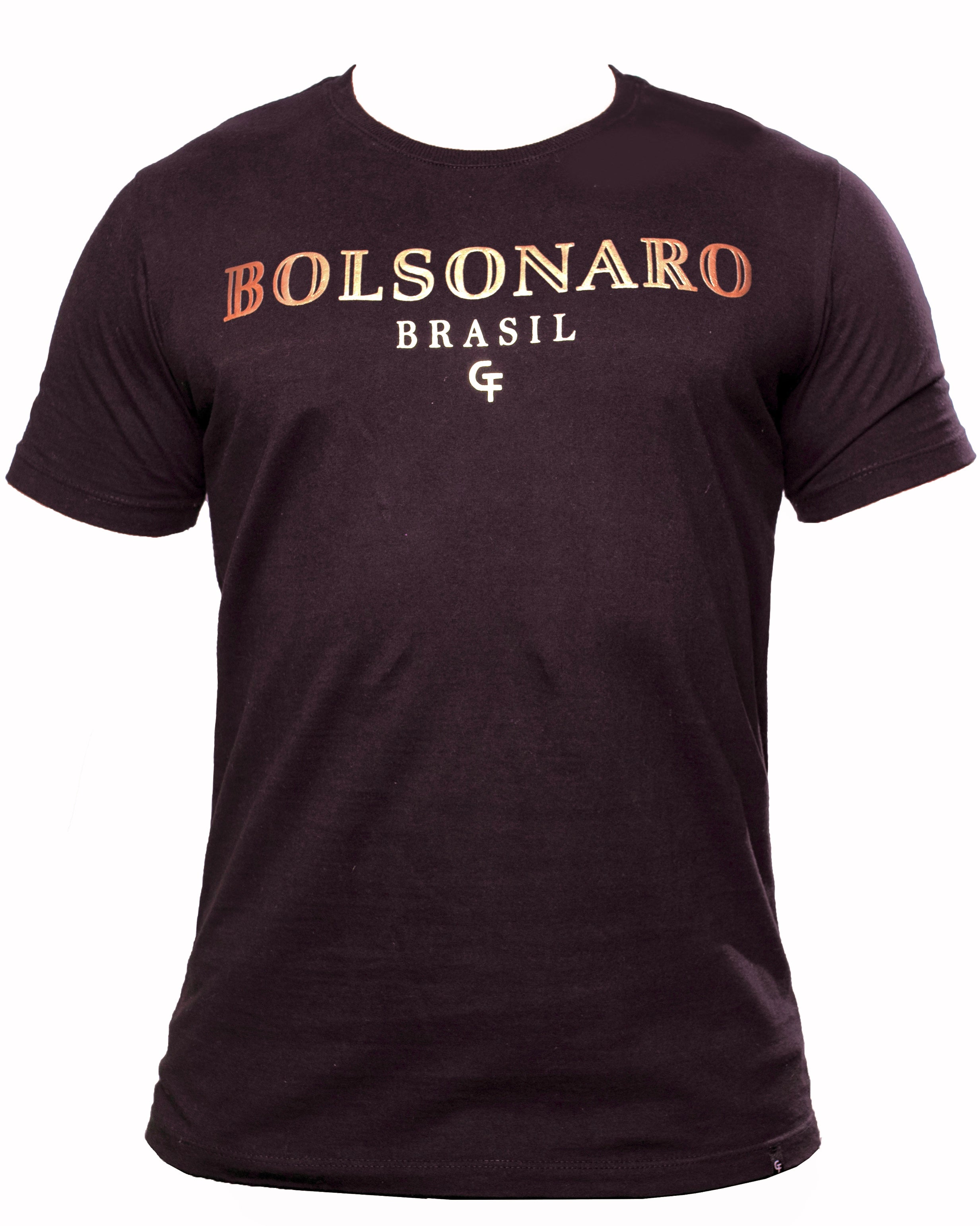 CAMISETA SILCK BOLSONARO DOURADO 100% algodão