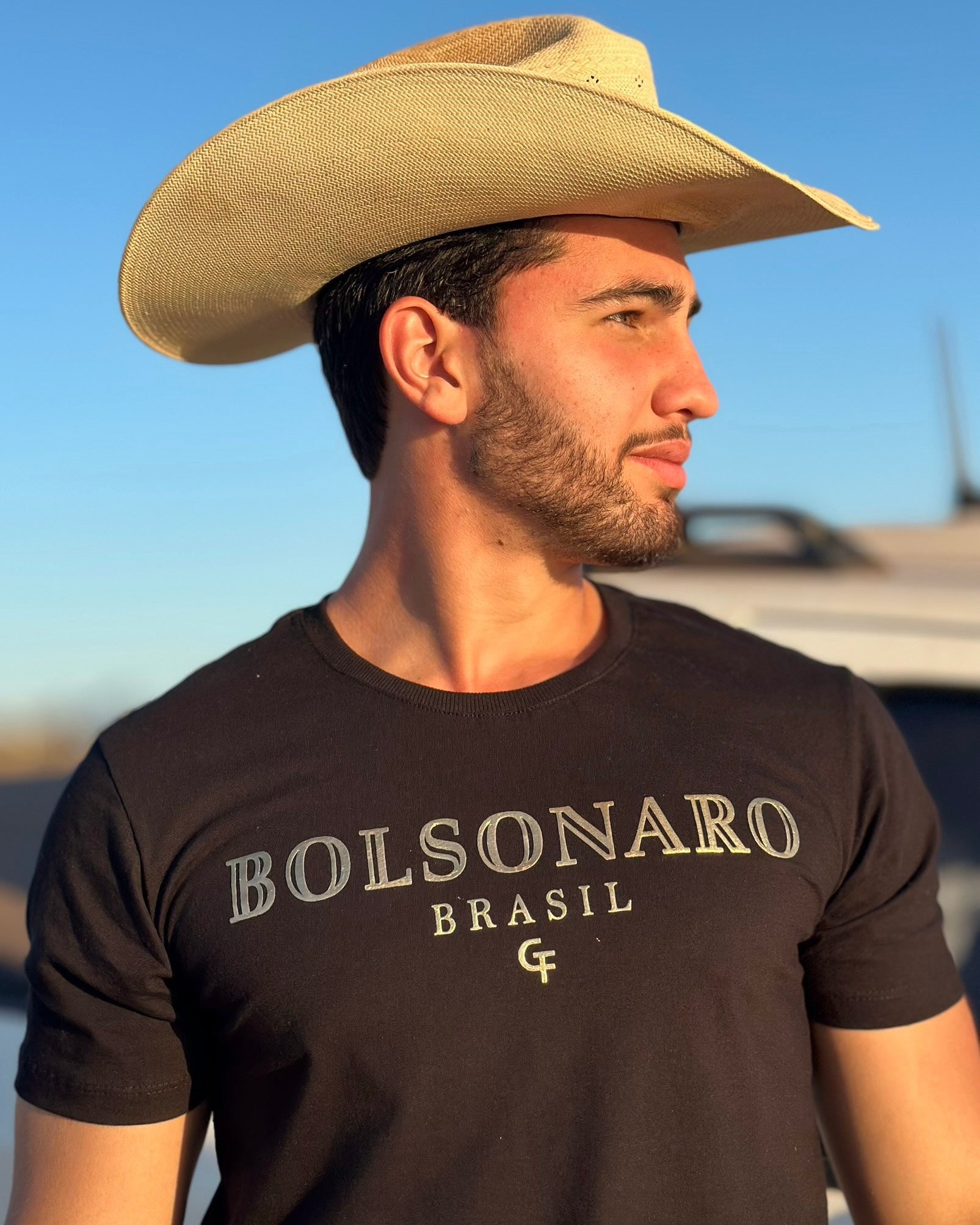 CAMISETA SILCK BOLSONARO DOURADO 100% algodão