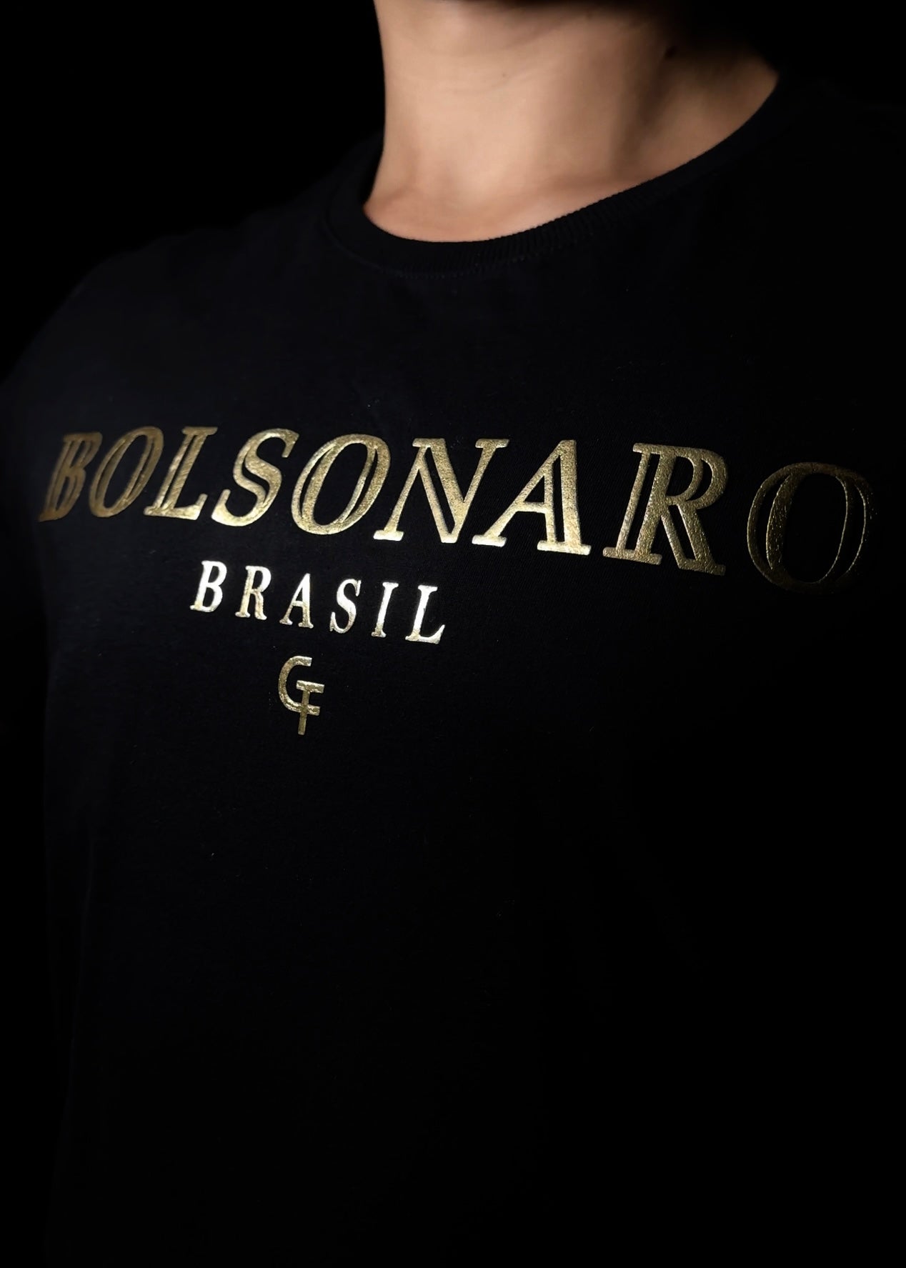 CAMISETA SILCK BOLSONARO DOURADO 100% algodão